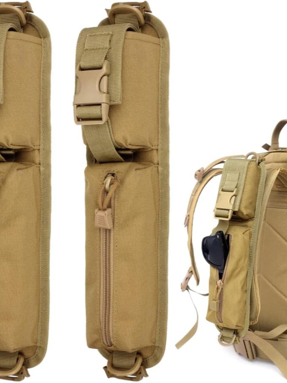 Tactical Molle Accessory Pouch, Backpack Shoulder Strap Bag Shoulder Tape Additi